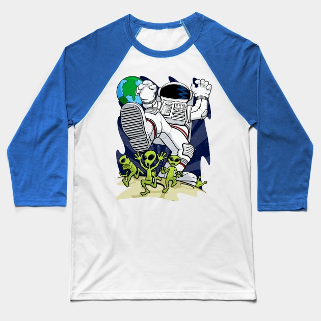 Astronaughty Baseball T-Shirt by Adatude